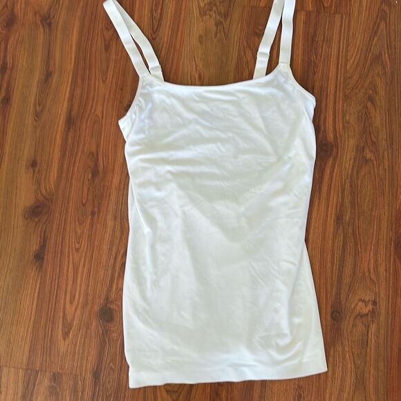 Maidenform white convertible thick strap tank top shape wear M - Picture 1 of 4
